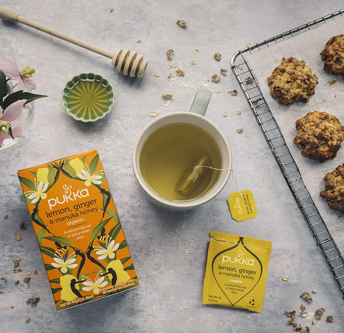 Lemon Ginger & Manuka Honey Organic Herbal Tea